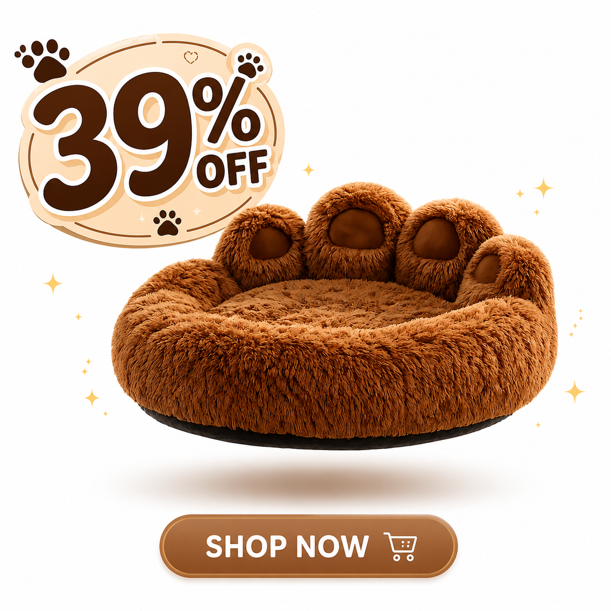 39% Off Paw plush bed