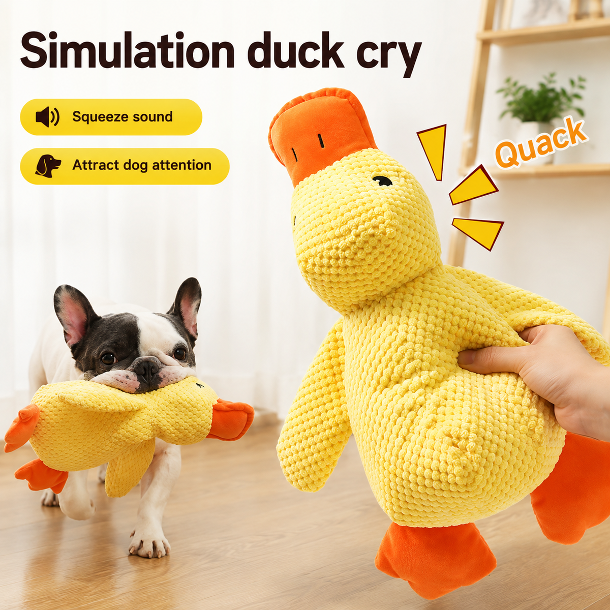 Quack & Play Squeaky Duck Dog Toy